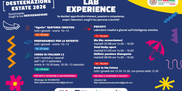 Leggi: &laquo;Leggi: «Spazio DesTEENazione: giovedì un incontro dedicato&hellip;»